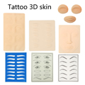 Tattoo Skin 3D Silicone Permanent Makeup Auxiliary Supplies Tattoo Fake Skin Eye Lips Face Tattoo Machine Skin Variety Options