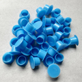 1000Pcs Blue Tattoo Color Cup Disposable Medium Ink Pigment Caps Plastic With Base Cups Tattoo Supplies