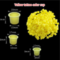 1000PCS Plastic Yellow Large Medium SmaL Tattoos Color Cup Accessories Number Permanent Makeup Tattoo Ink Cups Pigment Caps